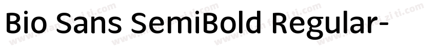 Bio Sans SemiBold Regular字体转换